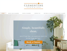 Tablet Screenshot of clementinecleaning.com